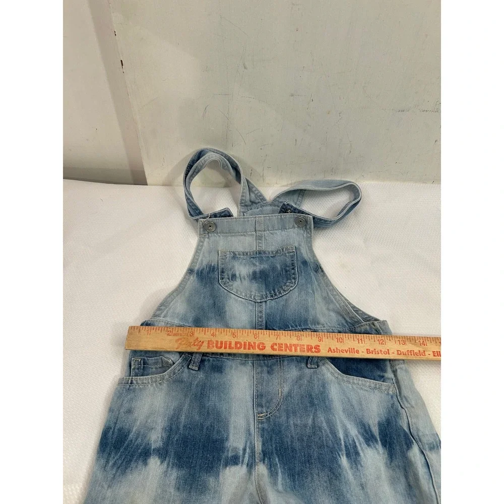The Children's Place Denim Overalls 6X/7 Blue Tie Dye Shortalls Kids